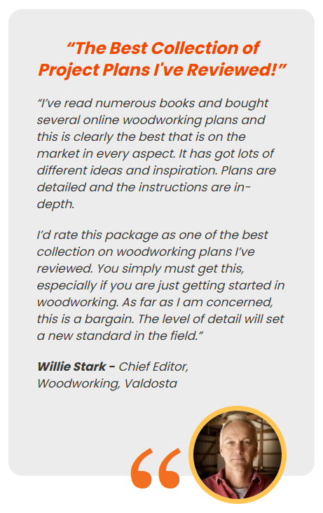 Customer review: 5-star rating for Ted's Woodworking plans